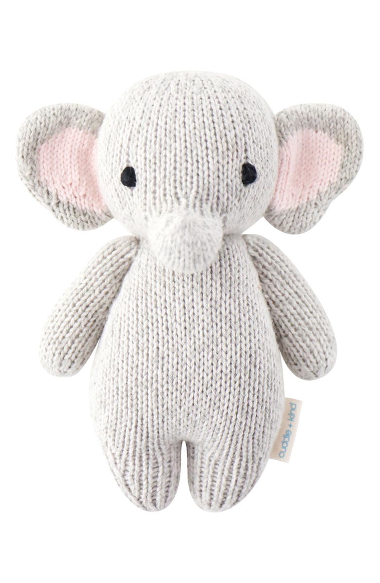 cuddle+kind Baby Elephant Stuffed Animal, Main, color, Grey