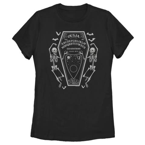 Women's Ouija Halloween Coffin  Graphic T-Shirt