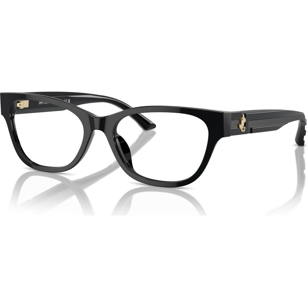 Jimmy Choo 54mm Cat Eye Optical Glasses In Black