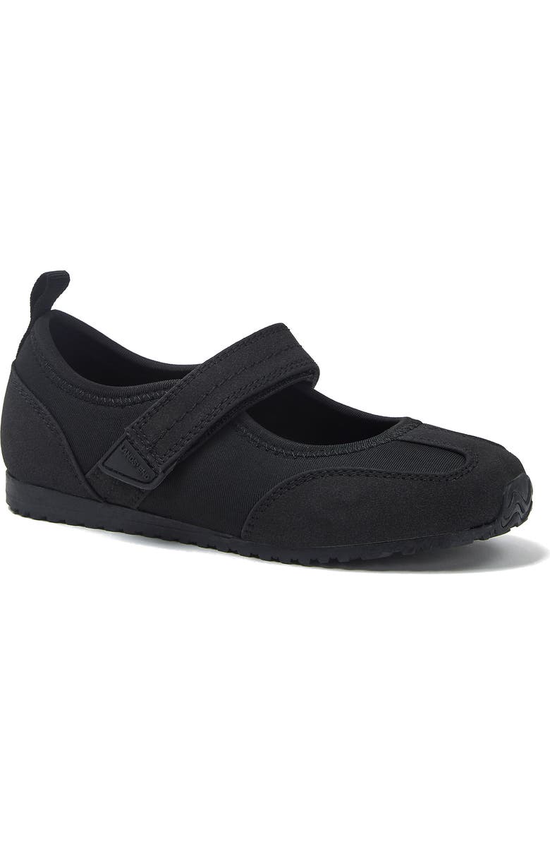 Lands' End Girls Mary Jane Easy On Sneakers, Main, color, Black
