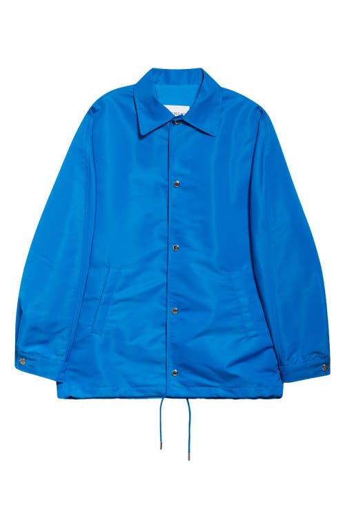 Givenchy Waterproof Nylon Jacket Featuring Pointed Collar In Blue