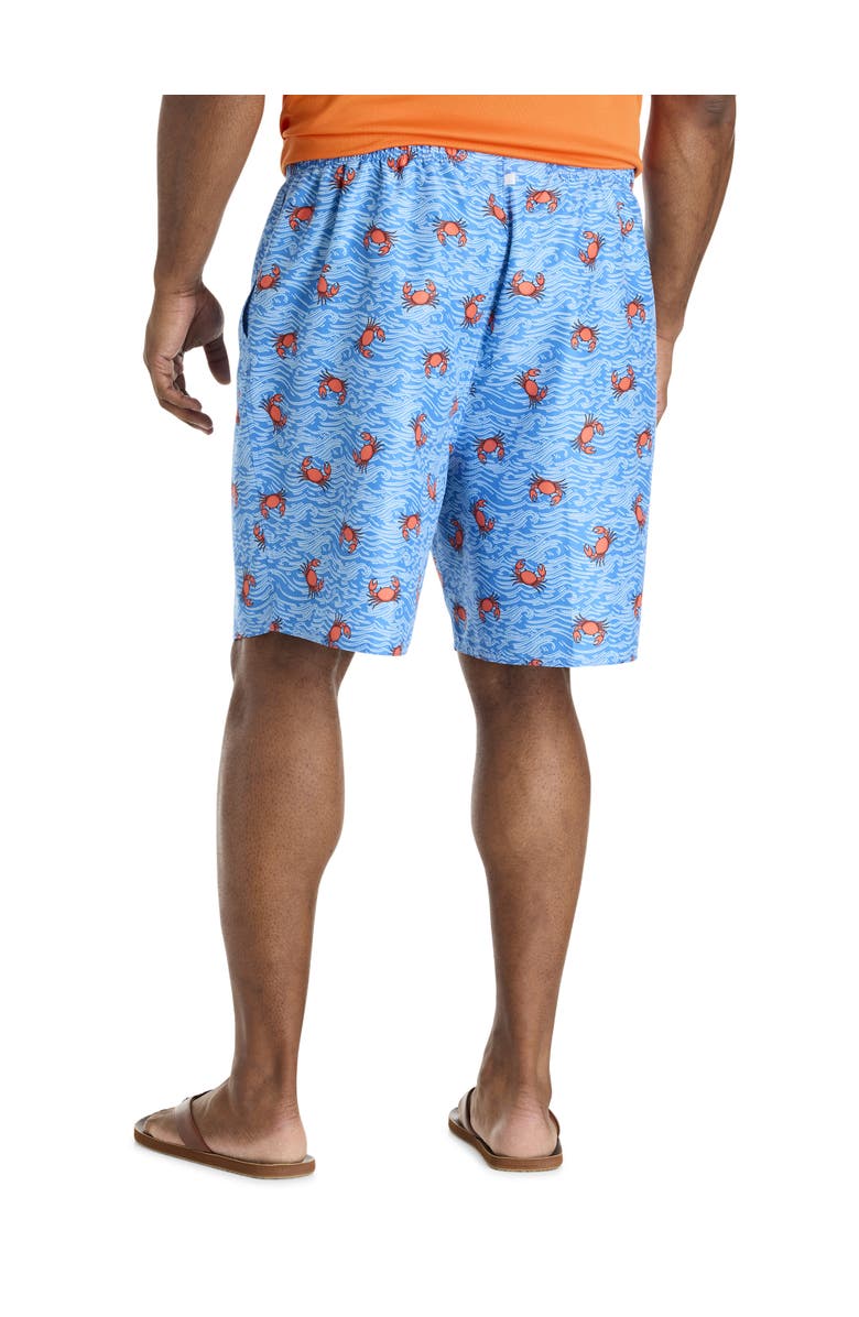 Harbor Bay by DXL Big & Tall Happy Crabby Swim Trunks, Alternate, color, Blue Multi