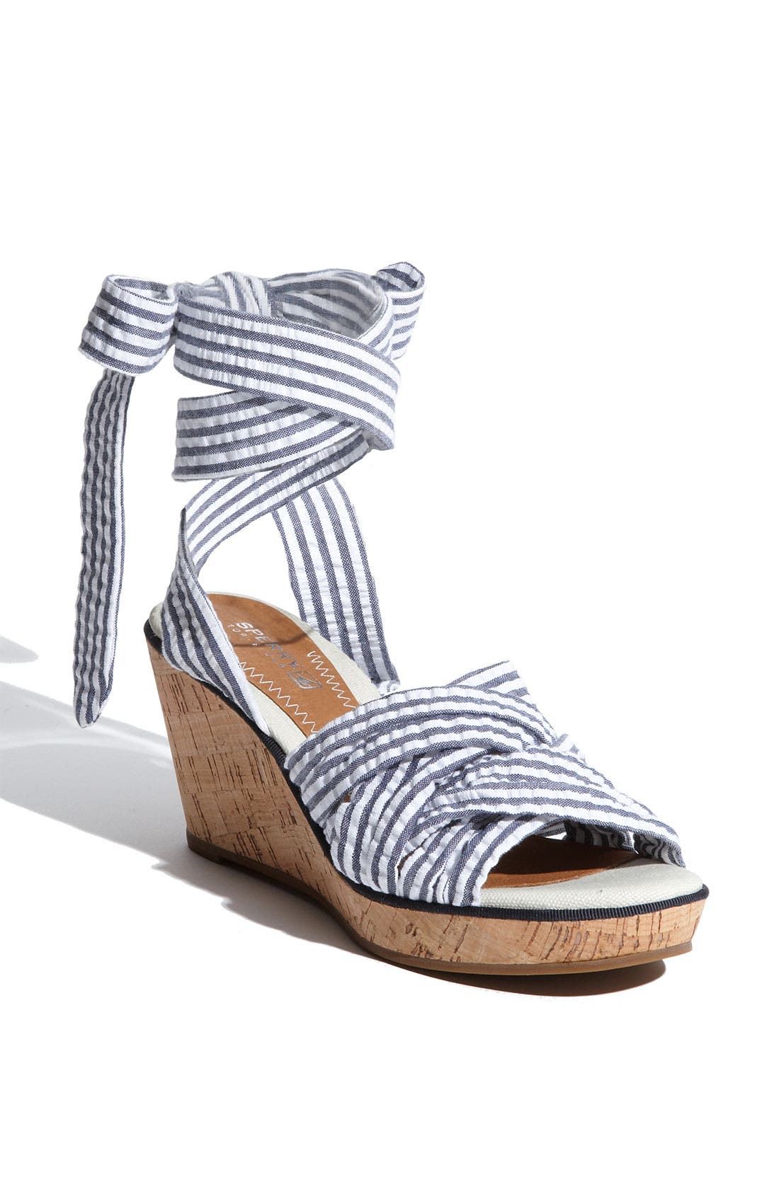 Sperry Top-Sider® 'Santa Rosa' Wedge, Main, color, NAVY/ WHITE