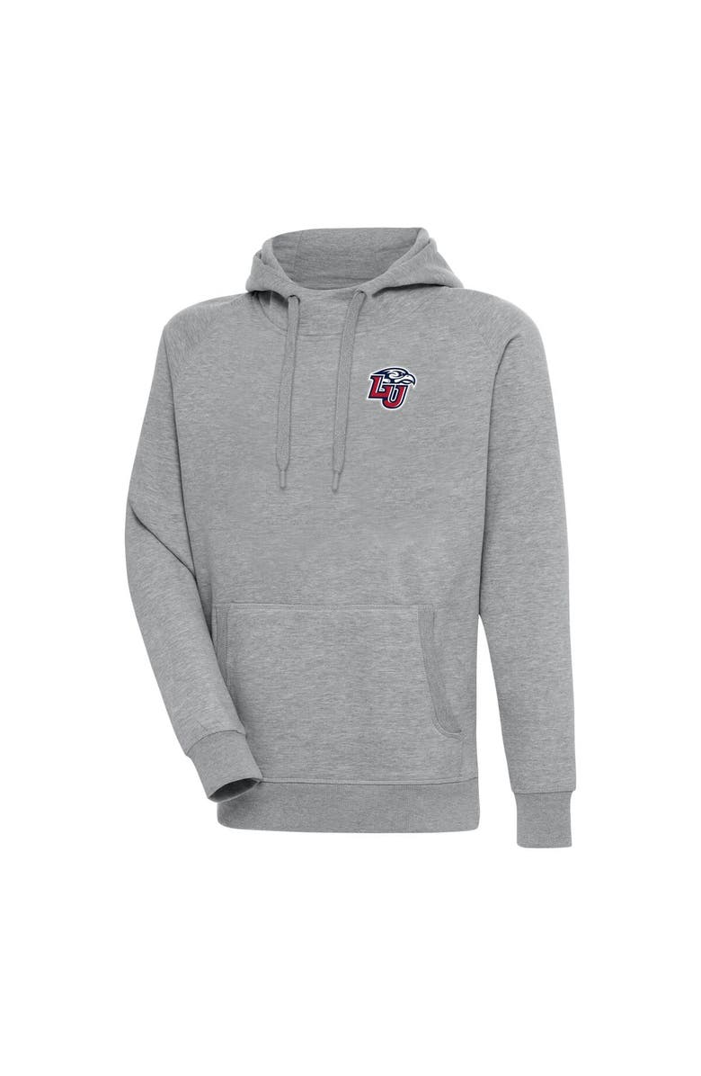 ANTIGUA Men's Antigua  Heather Gray Liberty Flames Victory Pullover Hoodie, Main, color, 