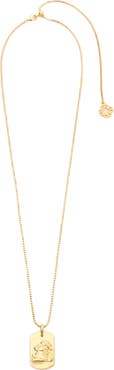 maje Zodiac sign plaque necklace