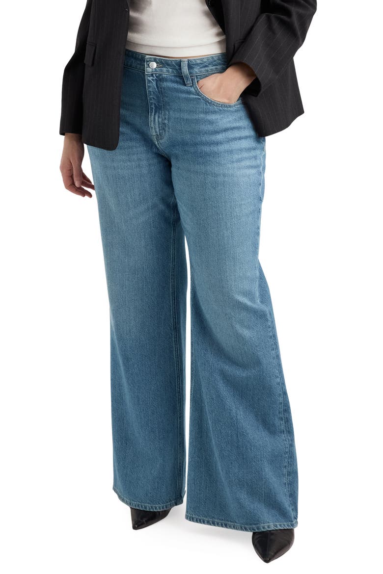 Mid Rise Flare Jeans, Main, color, MEDIUM BLUE