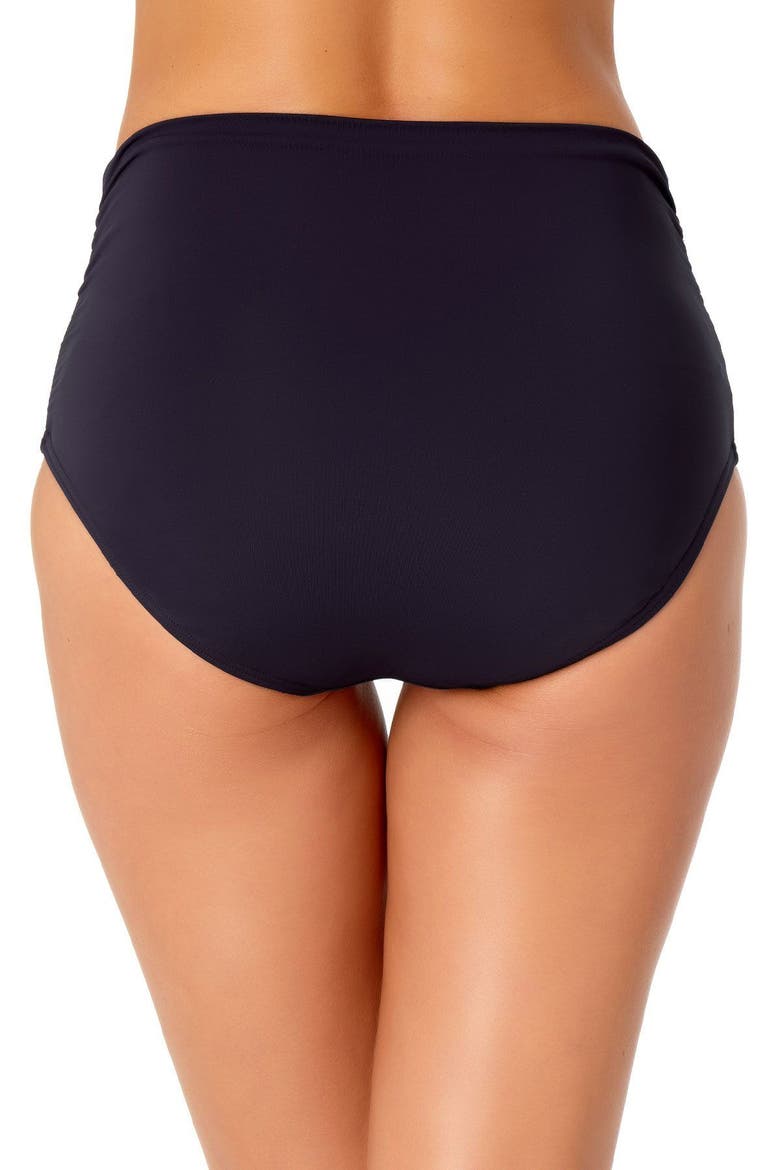 Women's Live In Color Convertible High Waist Shirred Swim Bottom, Alternate, color, Navy
