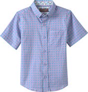 Johnston & Murphy Kids' Watermelon Print Short Sleeve Button-Up Shirt