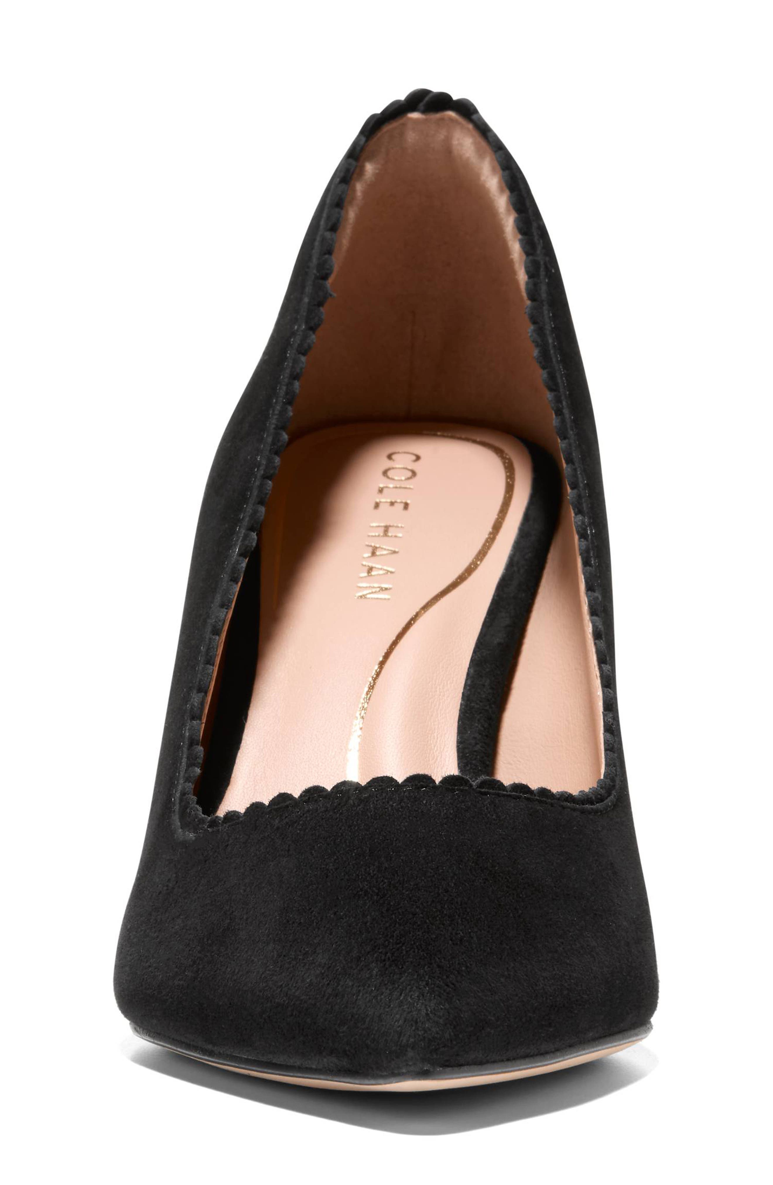 Cole Haan Bellport Pointed Toe Pump, Alternate, color, Black Suede