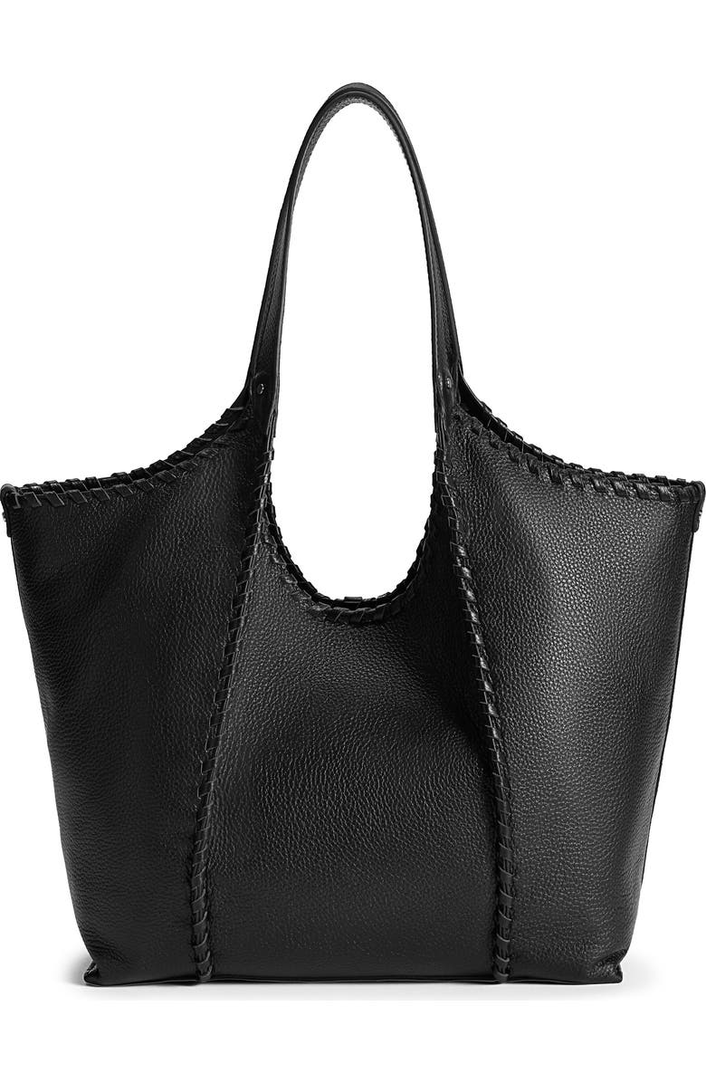 Sam Edelman Sylvia Whipstitched Expandable Tobo Bag, Alternate, color, Black