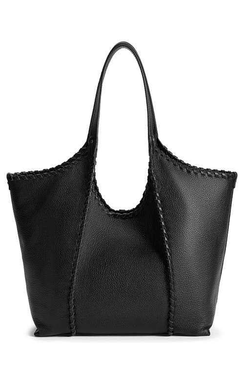 Sam Edelman Sylvia Whipstitched Expandable Tobo Bag In Black