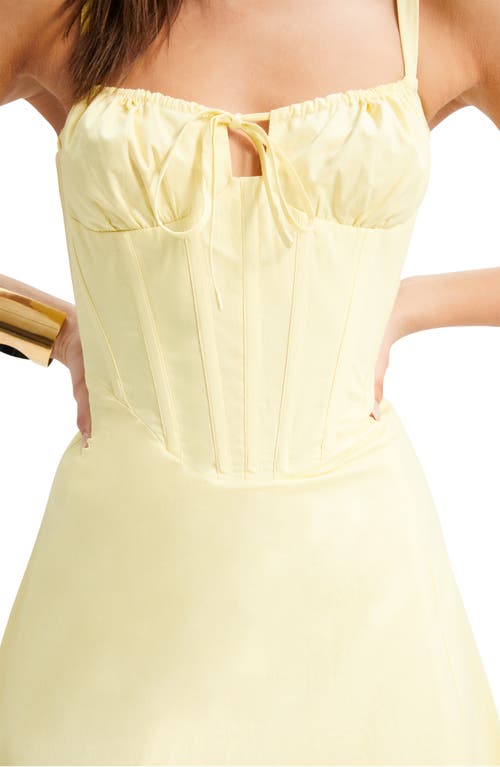 Bardot Esra Corset Midi Dress In Sunshine