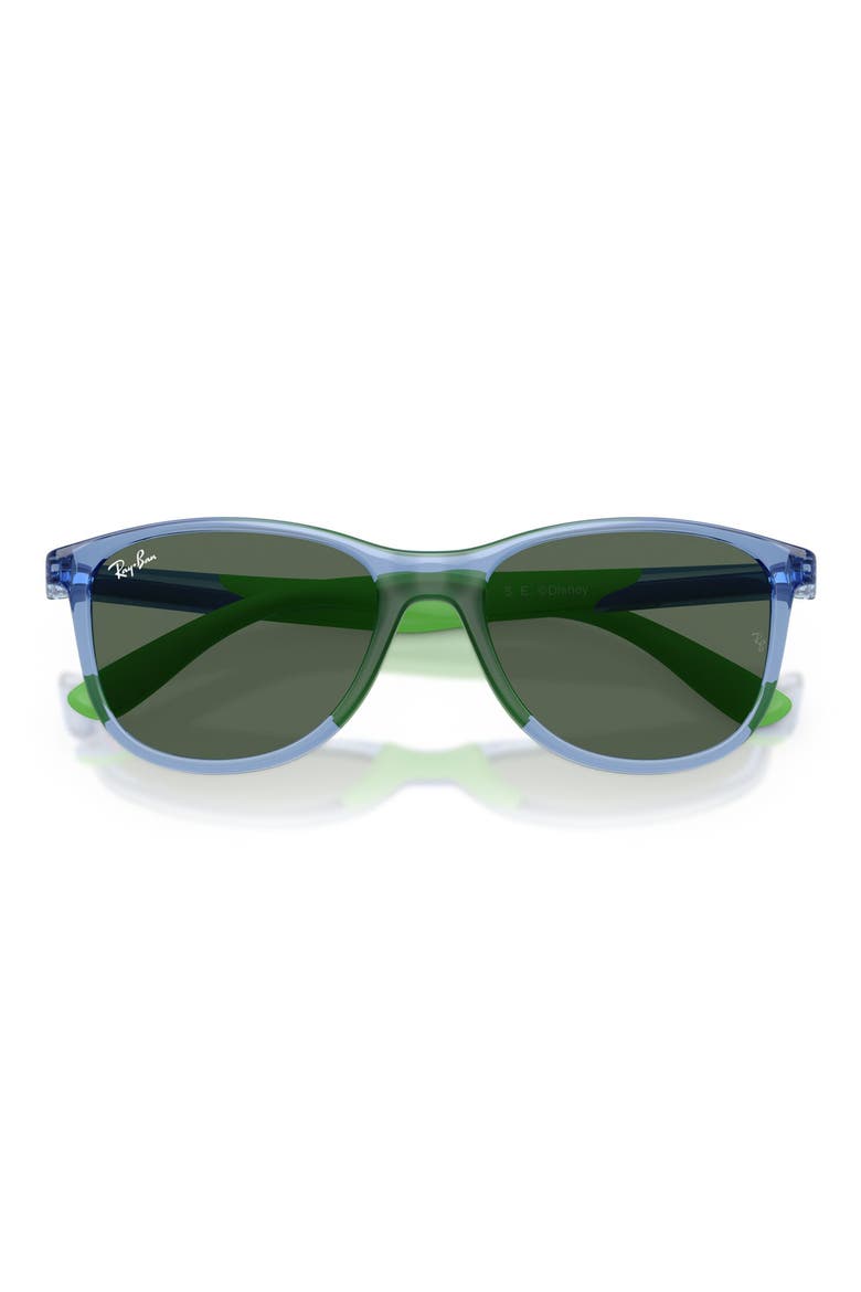 Kids' 49mm Square Sunglasses, Alternate, color, TRANSPARENT BLUE / DARK GREEN