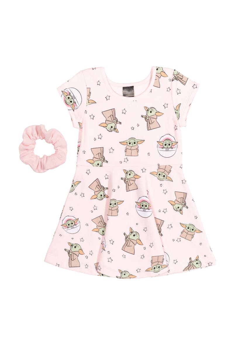Short Sleeve Skater Dress, Main, color, Pink