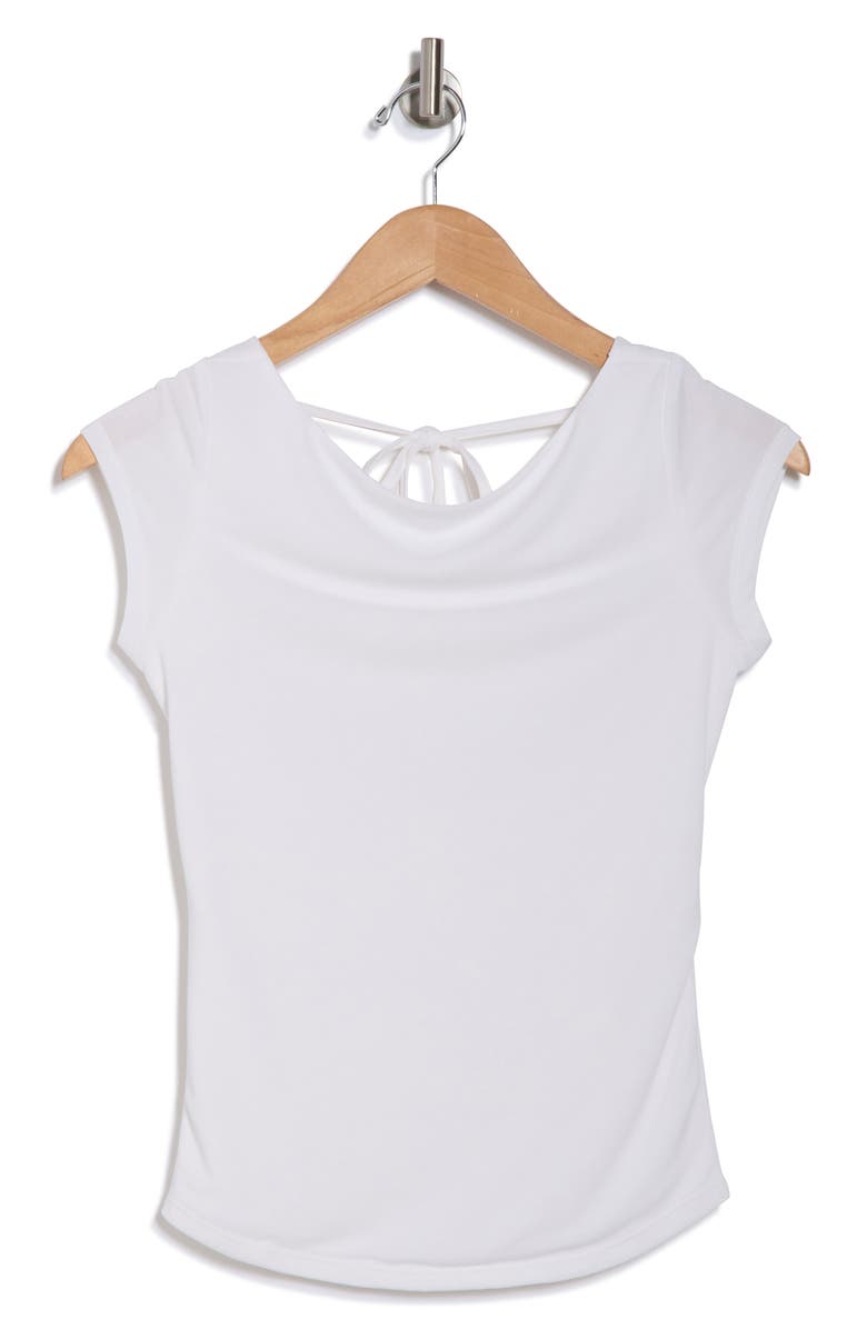 Free People Katie Tie Back Cowl Neck Knit Top, Alternate, color, Ivory