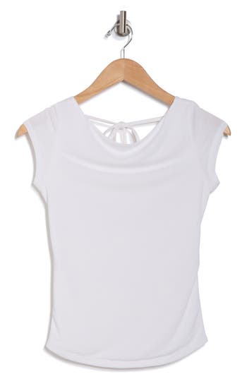 Free People Katie Tie Back Cowl Neck Knit Top In Ivory