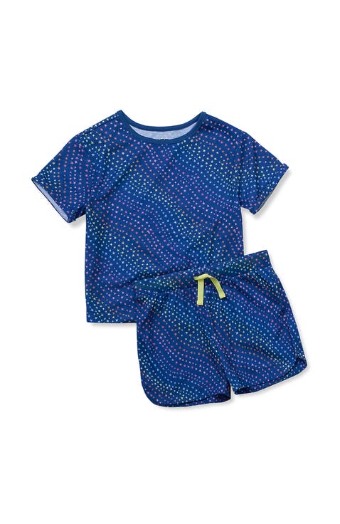 Girls Short Sleeve Tee and Shorts Pajama Set