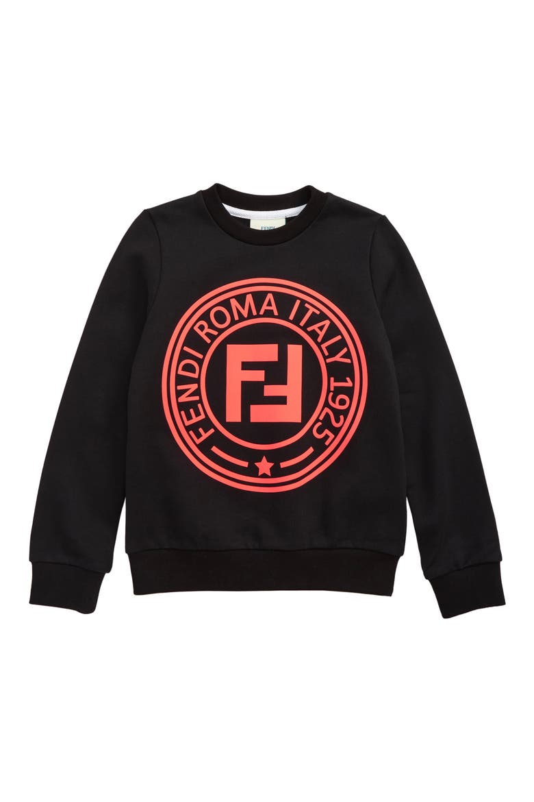 Logo Sweatshirt, Main, color, BLACK