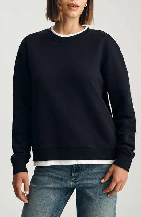 Contrast Trim Cotton Sweatshirt