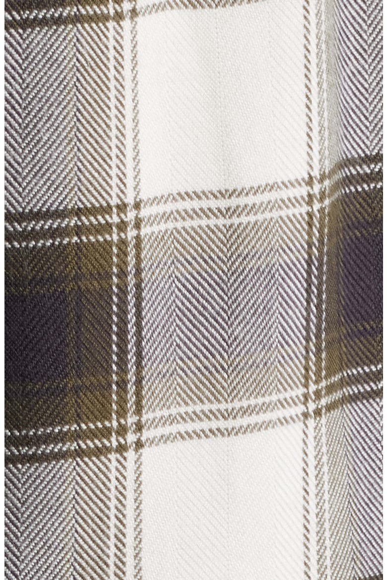 Hunter Plaid Button-Up Shirt, Alternate, color, OLIVE CHARCOAL IVORY