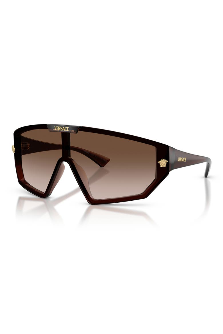 Medusa Horizon 147mm Shield Sunglasses, Alternate, color, TRANSPARENT BROWN / BROWN