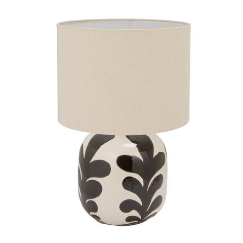 Table Lamp with Linen Shade and Inline Switch