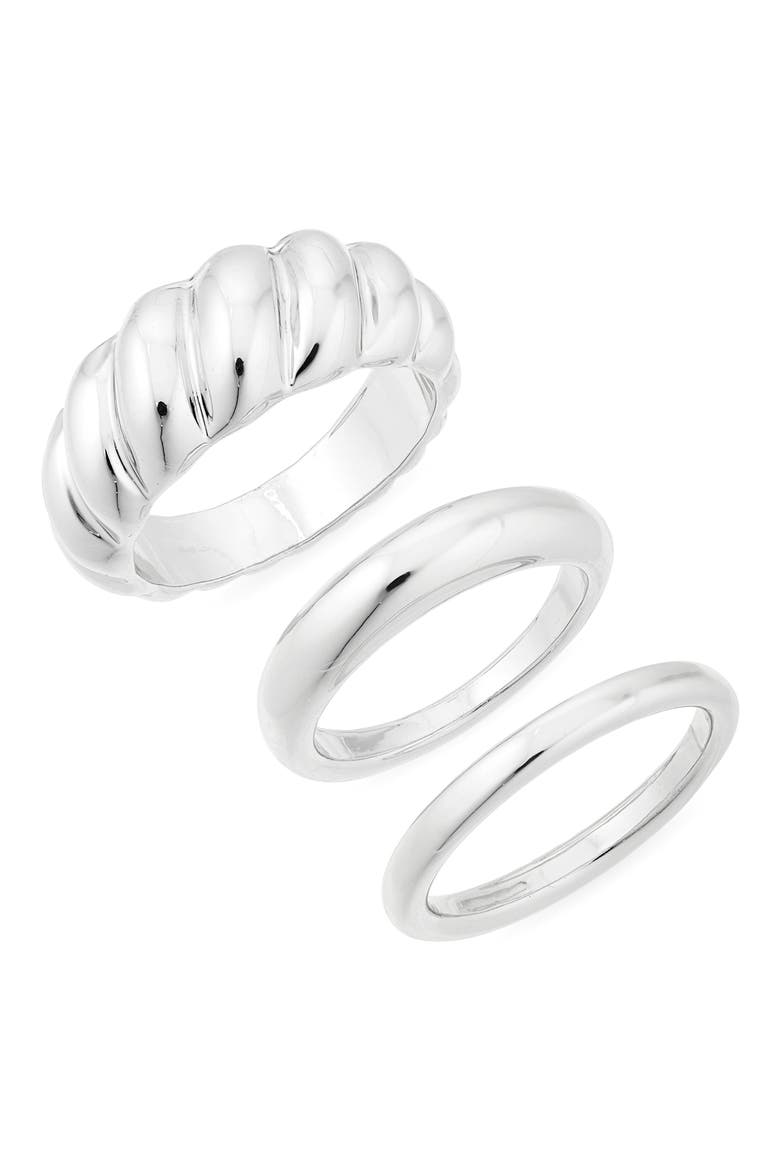 Demi-Fine 3-Pack Assorted Rings, Main, color, SILVER