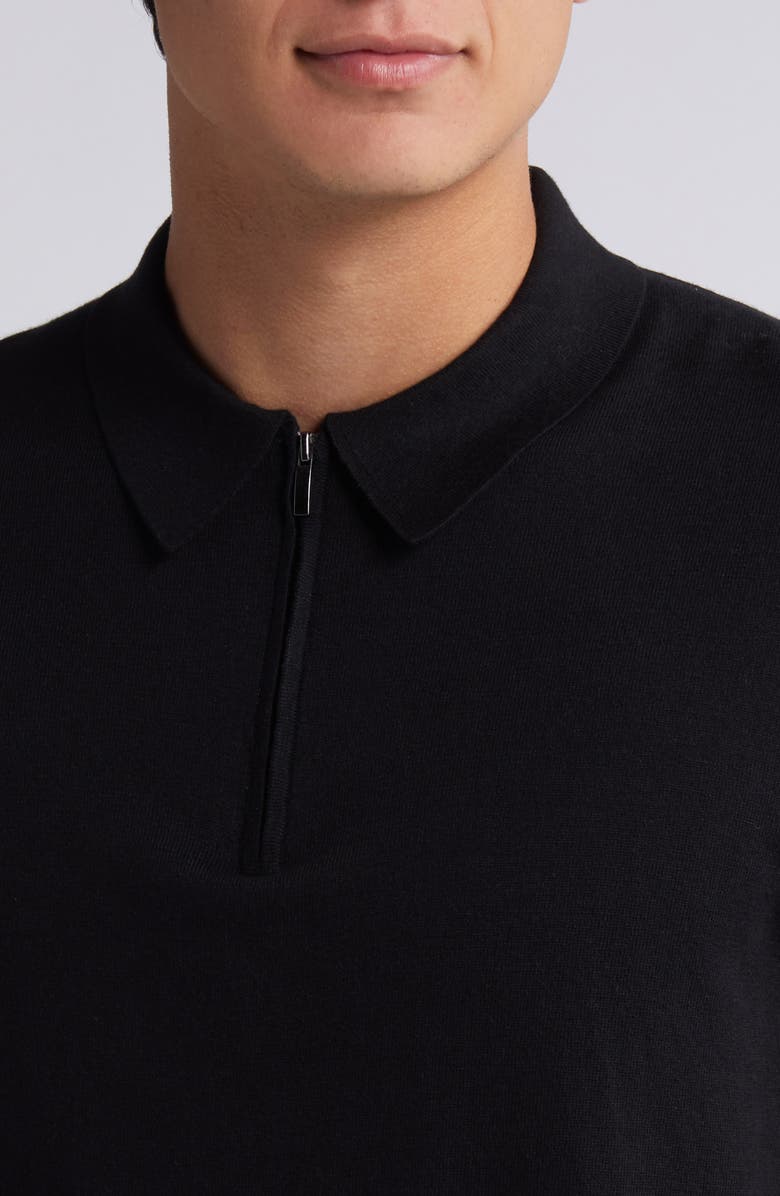 Nordstrom Quarter Zip Cotton & Silk Polo, Alternate, color, 