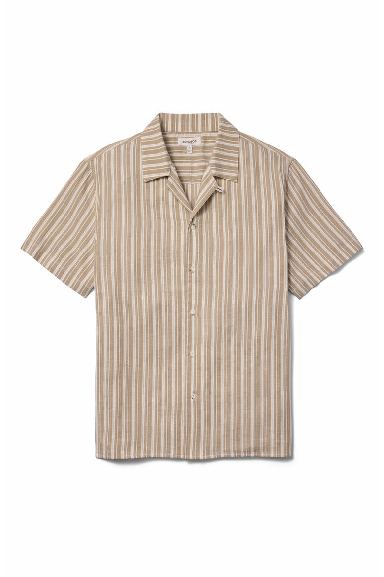 Riviera Cabana Shirt, Alternate, color, IVORY STRIPE
