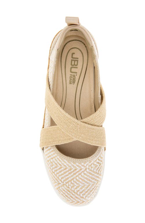 Jbu Elm Flat In Cream Raffia