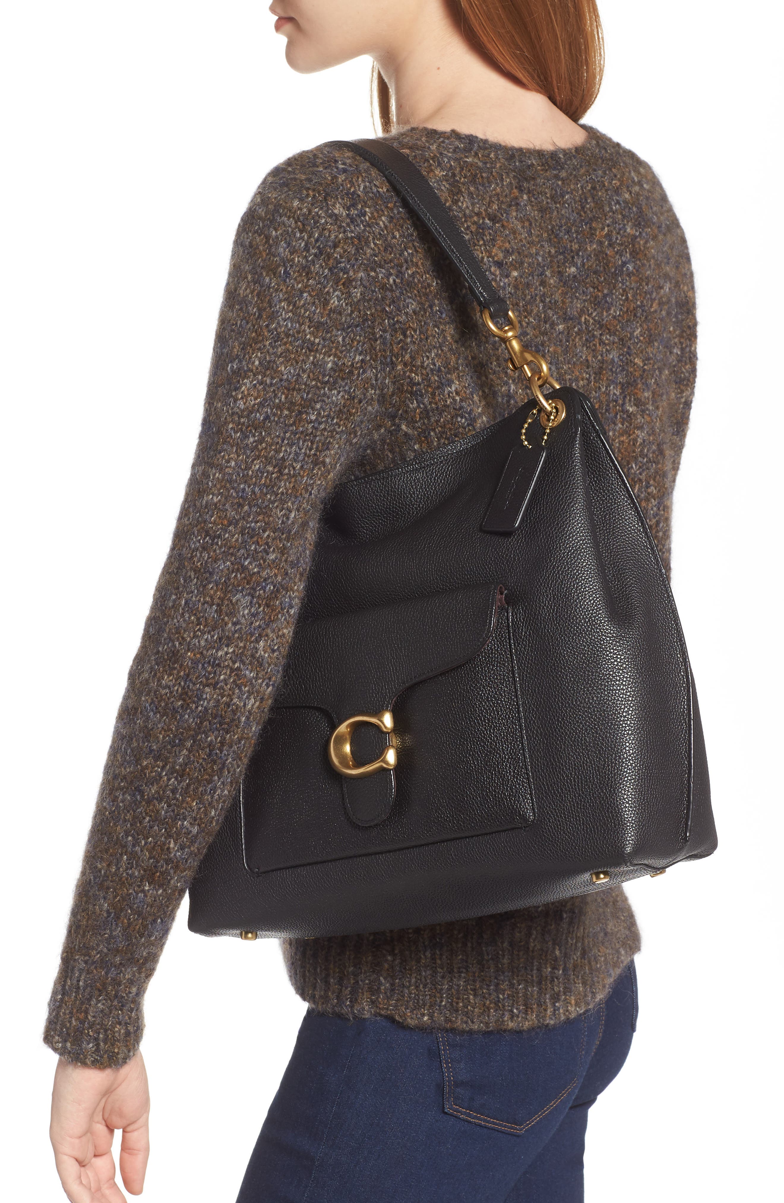 COACH Tabby Leather Shoulder Bag, Alternate, color, 