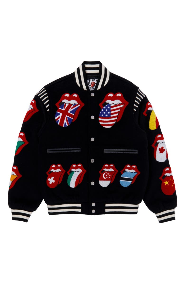 MARKET MKT Rolling Stones World Flag Bomber Jacket, Main, color, 