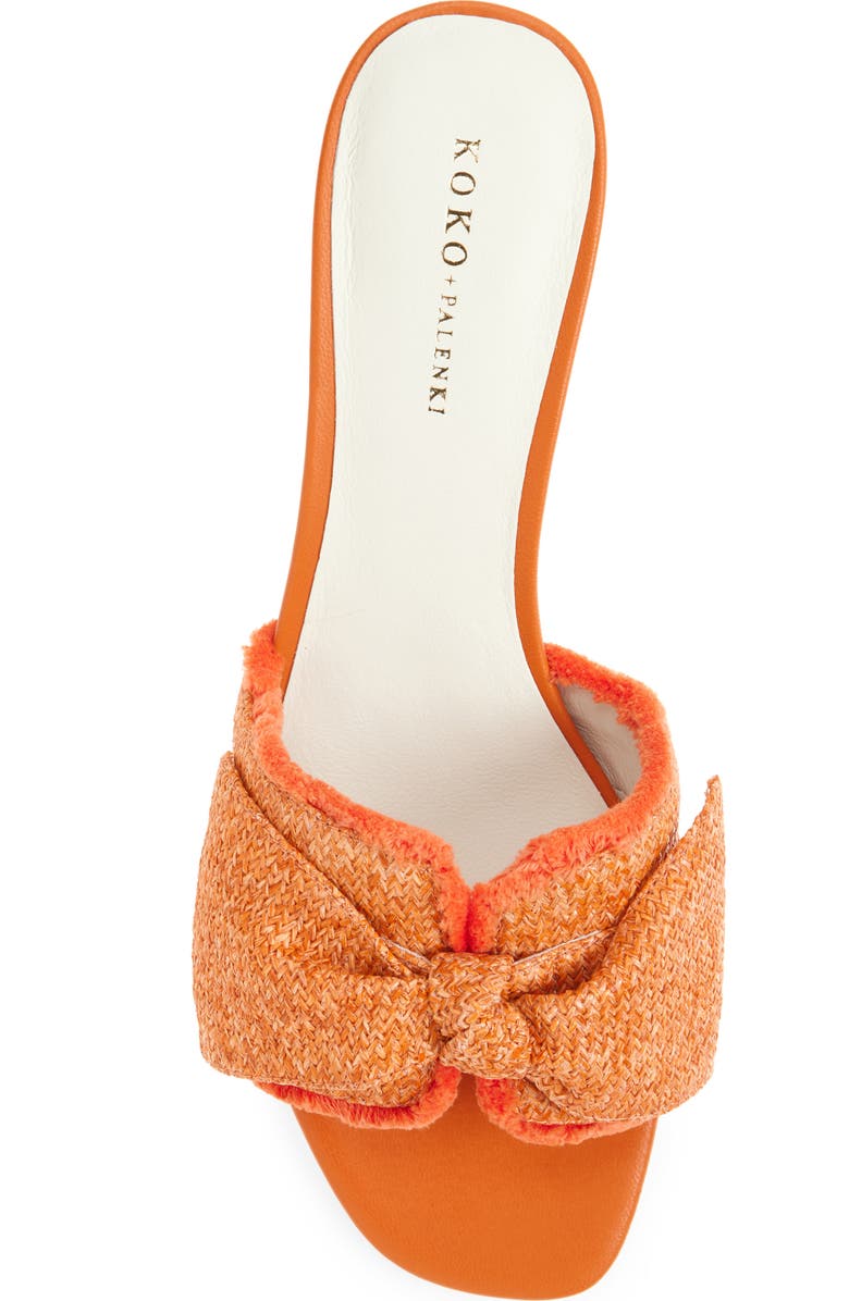 KOKO + PALENKI Samantha Raffia Slide Sandal, Alternate, color, Carrot Raffia