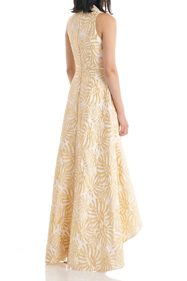 Eugenia Walk Thru Sleeveless Gown, Alternate, color, BUTTER