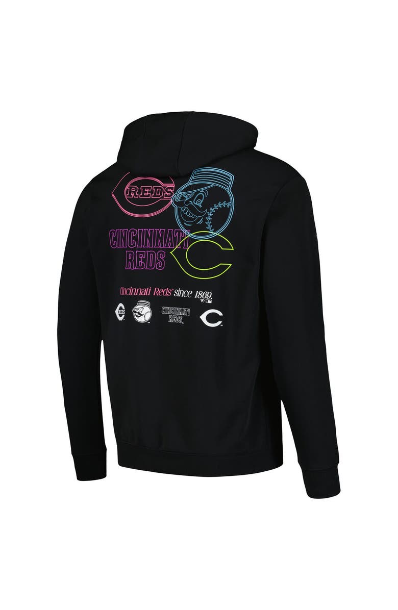 LEVELWEAR Men's Levelwear Black Cincinnati Reds Podium Vintage Pullover Hoodie, Alternate, color, 