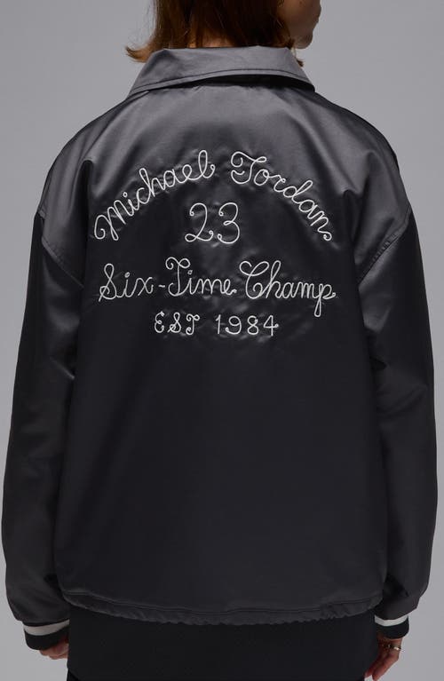 JORDAN JORDAN 40TH ANNIVERSARY WATER REPELLENT SATIN COACH'S JACKET