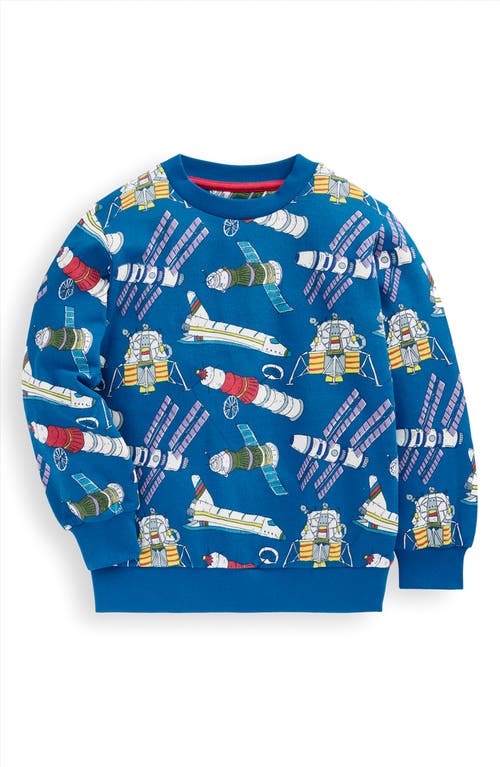 Mini Boden Kids' Satellite Print Cotton Sweatshirt In Blue