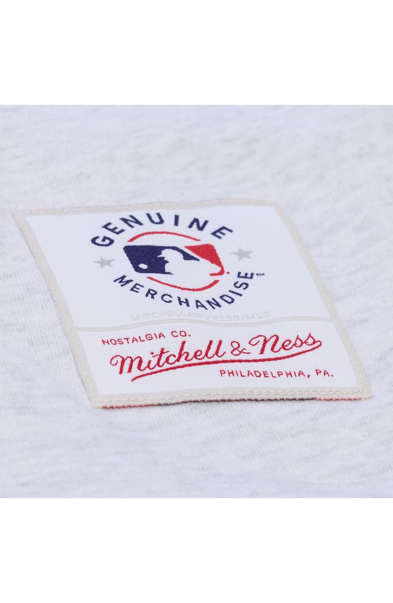 Mitchell & Ness Women's Mitchell & Ness  Heather Gray San Diego Padres Script Cropped Boxy T-Shirt, Alternate, color, Heather Gray