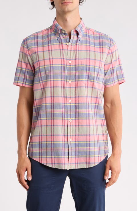 Sport Fit Short Sleeve Cotton Button-Up Shirt