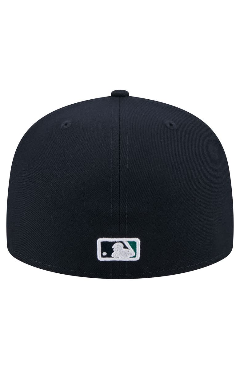 New Era Men's New Era Navy Seattle Mariners Yarn Stitch 59FIFTY Fitted Hat, Alternate, color,