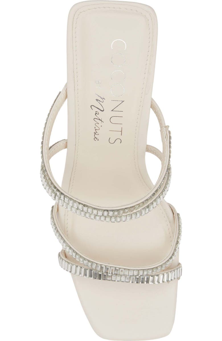 Coconuts by Matisse Aria Rhinestone Sandal, Alternate, color, White
