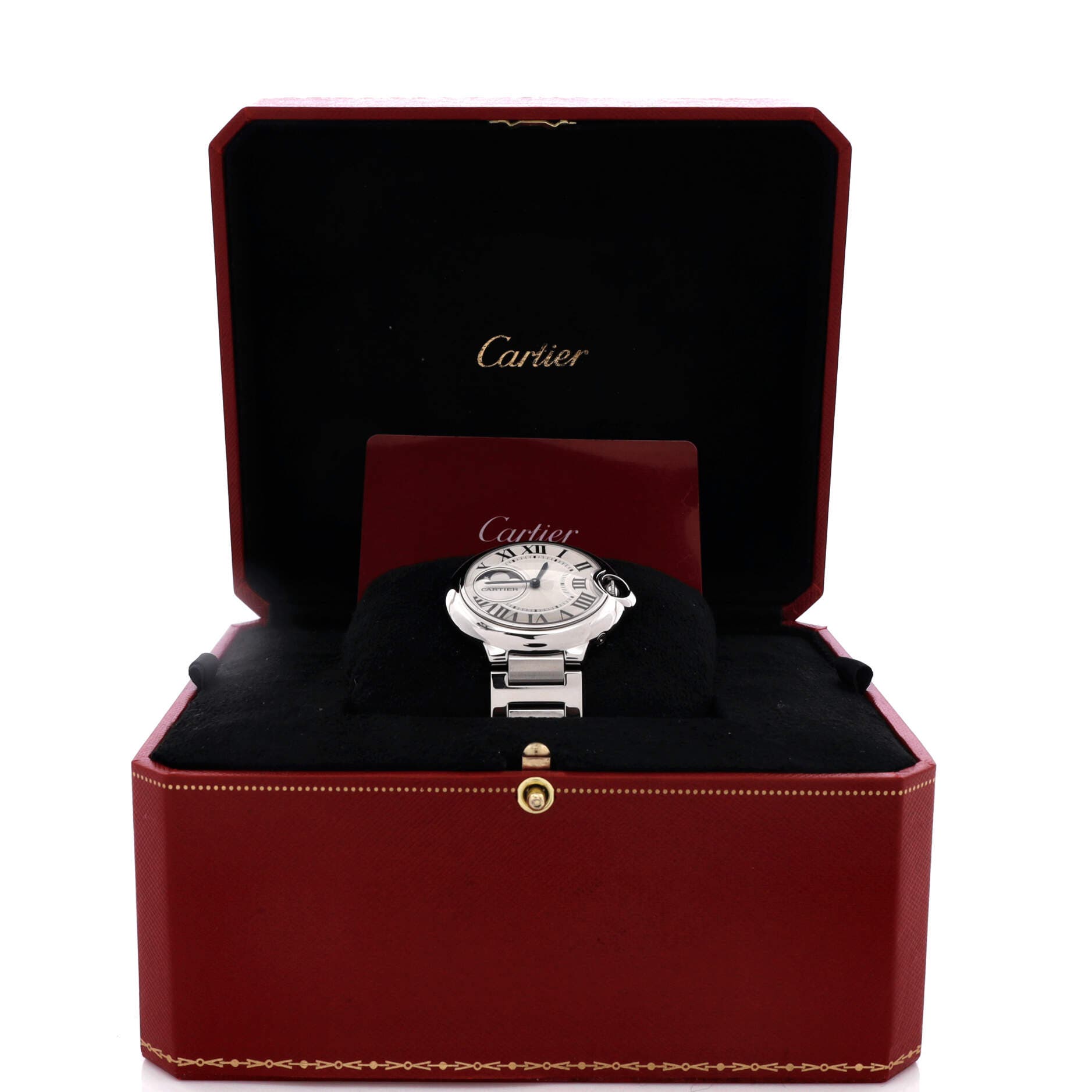 Ballon Bleu de Cartier Moonphase Automatic Watch Stainless Steel 37, Alternate, color, Metallic Silver