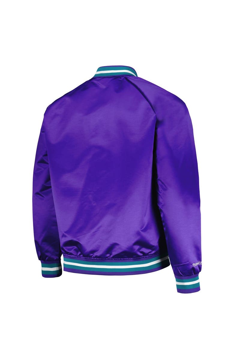 Mitchell & Ness Men's Mitchell & Ness Purple Utah Jazz Hardwood Classics  Throwback Wordmark Raglan Full-Snap Jacket, Alternate, color, 