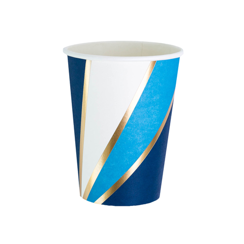 The Markle Blue and Gold 12 oz Paper Cups