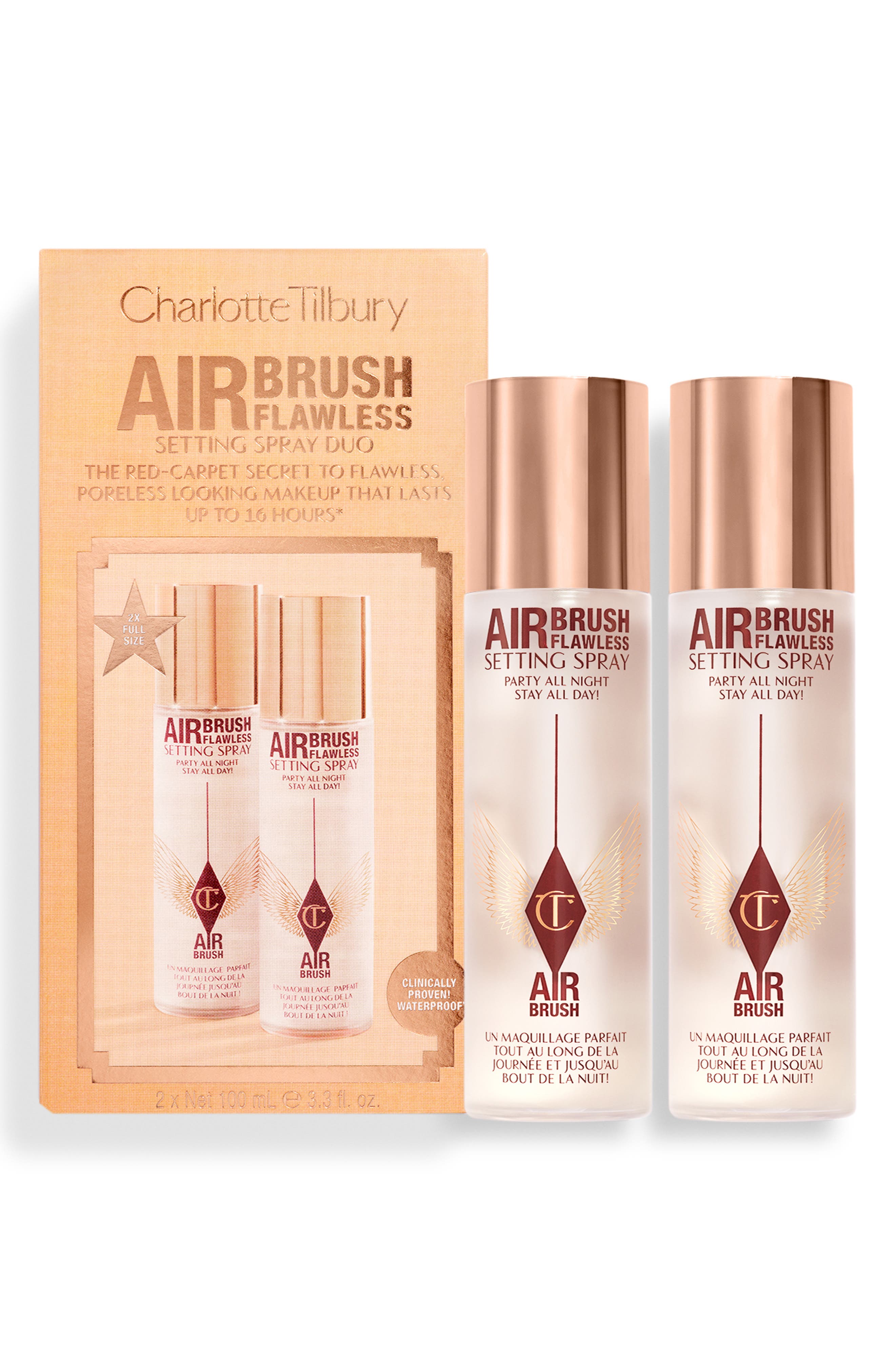 Charlotte Tilbury Airbrush Flawless Setting Spray Duo $78 Value