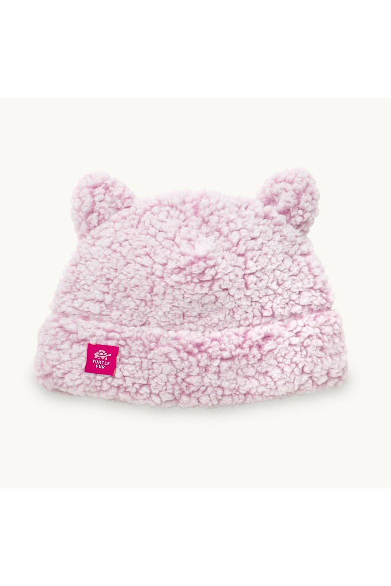 Kids High Pile Fleece Kitty Beanie, Main, color, Dusty Rose