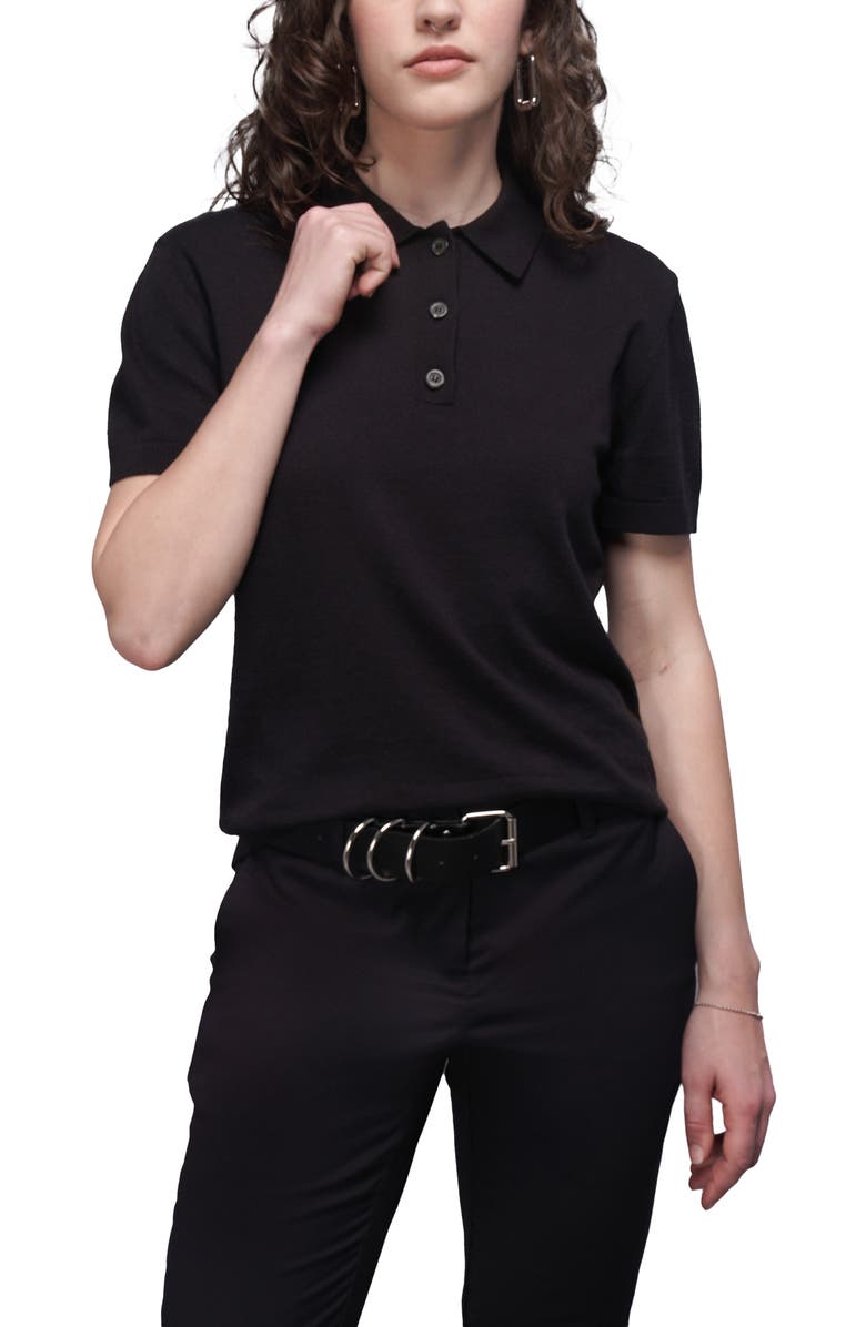 WILDFANG The Everyday Sweater Polo, Main, color, Black