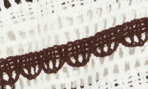 Forgotten Grace Floral Open Knit Button-up Sweater