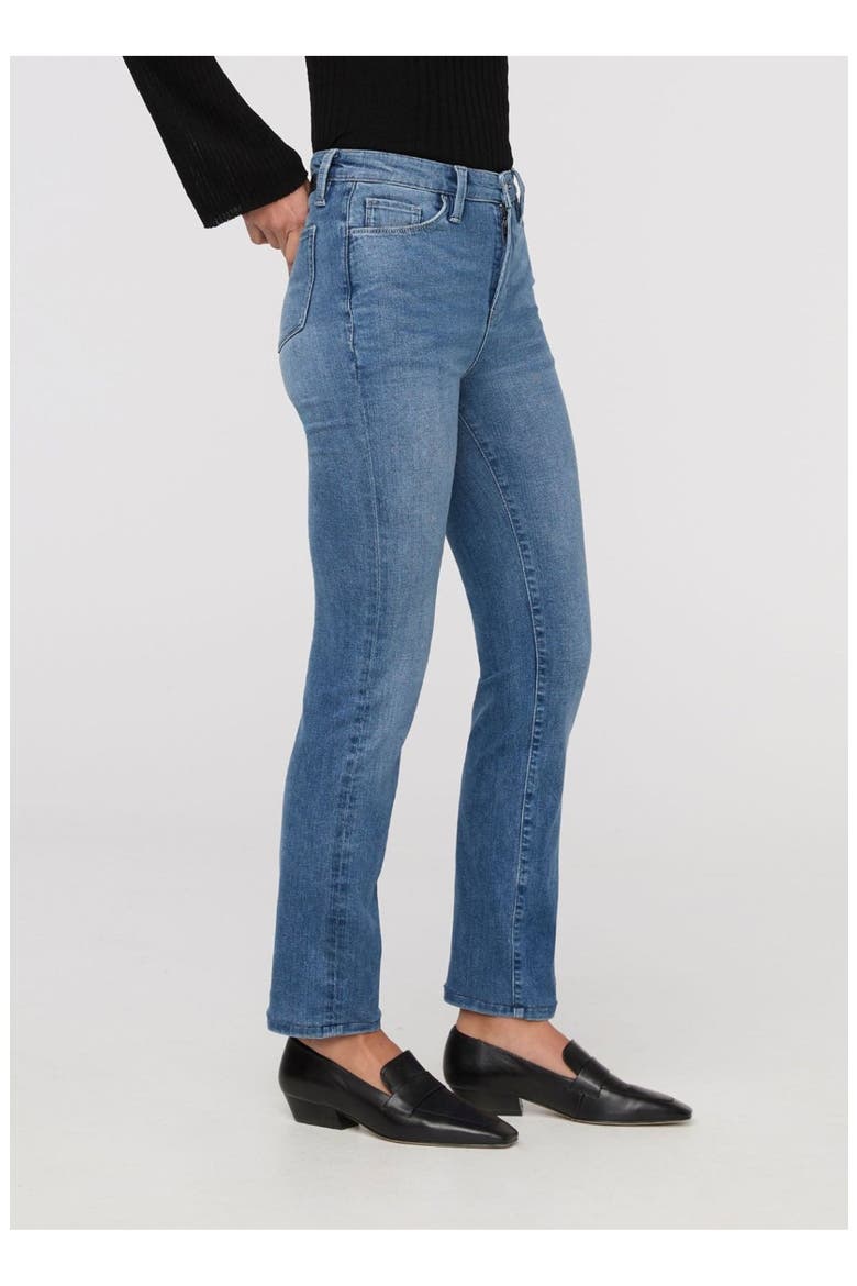 No Sweat Denim High Rise Slim Straight, Alternate, color, London-Fog