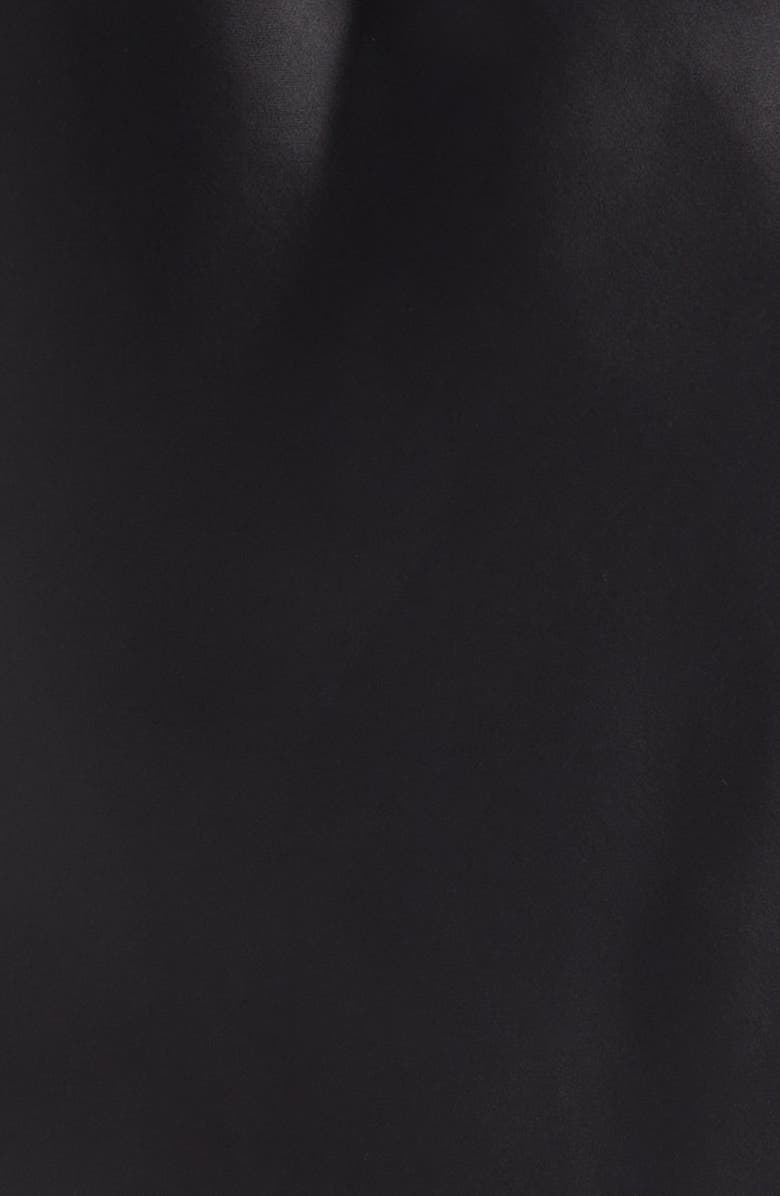 GIA STUDIOS Lanky Vietnamese Silk Drawstring Column Skirt, Alternate, color, Black